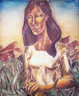 Woman in Mountains